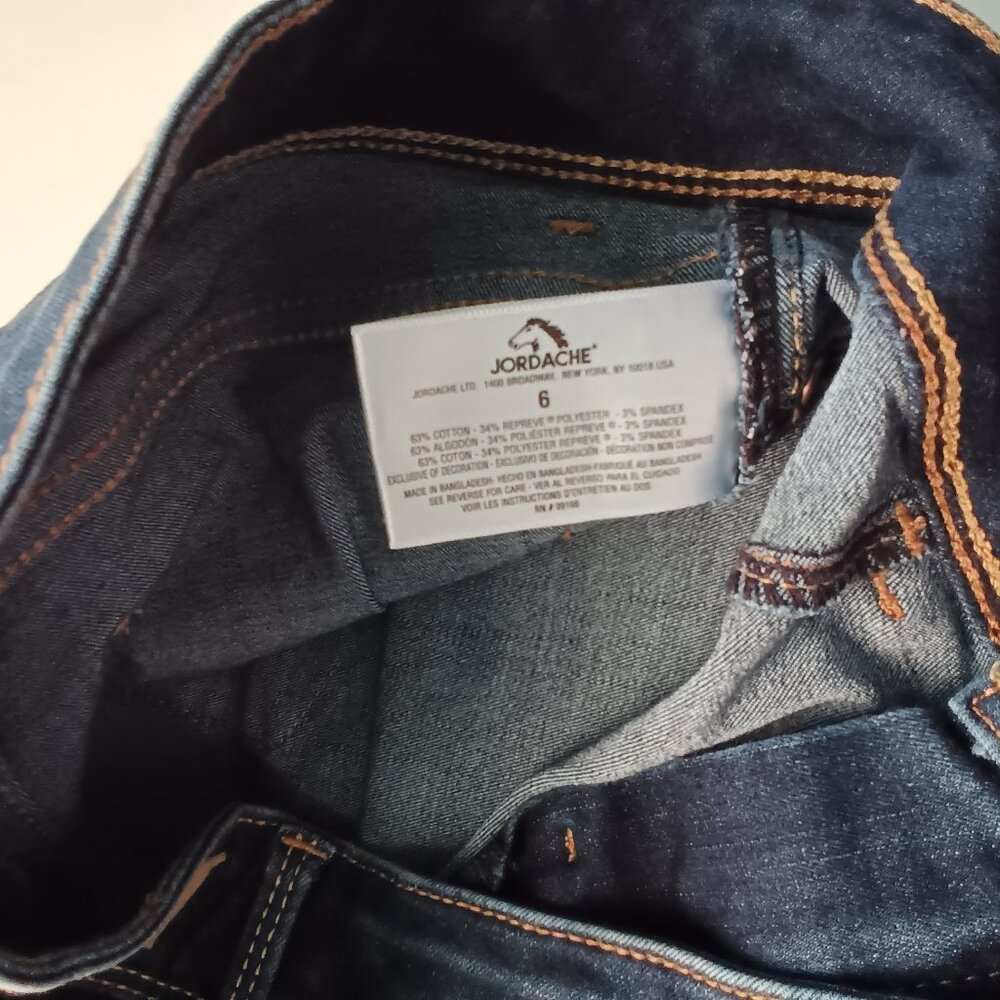 Jordache Jeans Size 6 Super Skinny Mid Rise Dark Wash - Picture 6 of 10